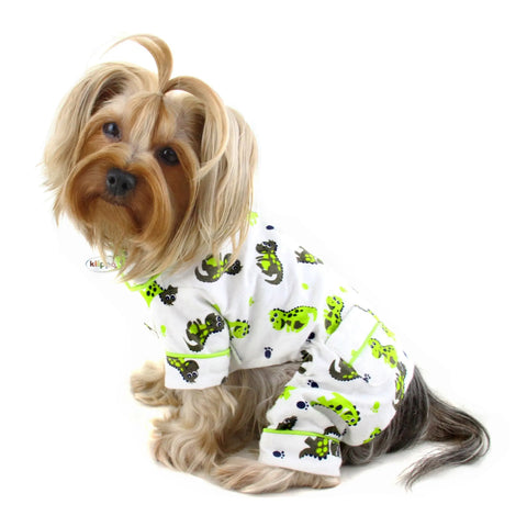 Playful Dinosaur Flannel Pajamas