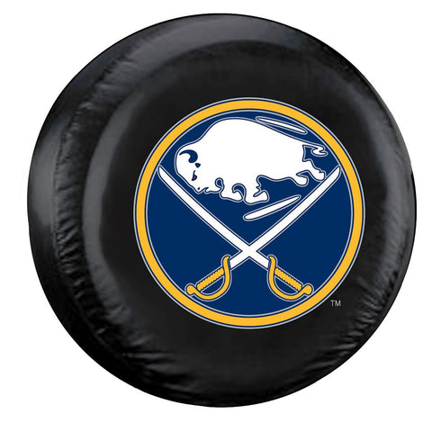 Buffalo Sabres Tire Cover Standard Size Black Crossed Sabres Design CO