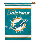 Miami Dolphins Banner 28x40 House Flag Style 2 Sided CO