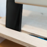 Raise desk shelf