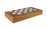 Backgammon - 19" American Walnut Decoupage Backgammon Set