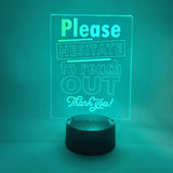 Please Hesitate LED Light | Funny Desk Lamp | Novelty Gift