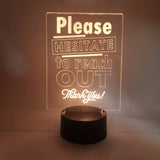 Please Hesitate LED Light | Funny Desk Lamp | Novelty Gift