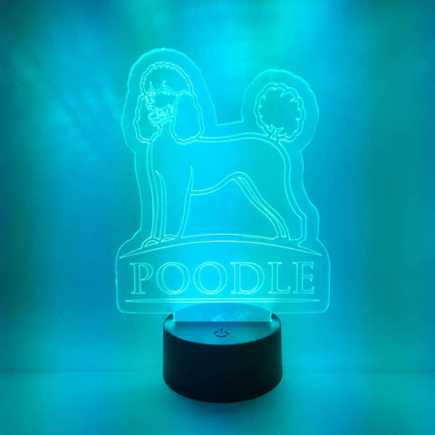 Poodle Lamp | Poodle Dog Breed LED Light | Dog Lovers Gift