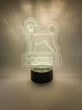 Poodle Lamp | Poodle Dog Breed LED Light | Dog Lovers Gift