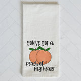 Peach of My Heart Kitchen Towel