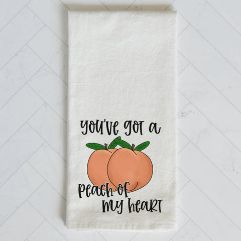 Peach of My Heart Kitchen Towel