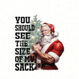 Santa's Sack Pinup Kitchen Towel