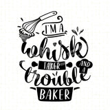 Whisk Taker, Trouble Baker Kitchen Towel