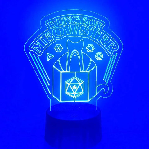 Dungeon Meowster Lamp | DnD Cat Dungeon Master LED Light