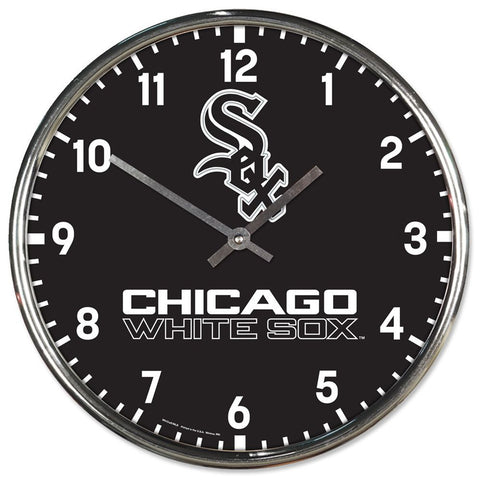 Chicago White Sox Round Chrome Wall Clock