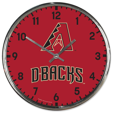 Arizona Diamondbacks Clock Round Wall Style Chrome