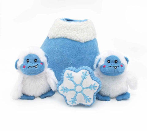 ZippyPaws Holiday Burrow(TM) Yeti Mountain Plush Dog Toy