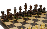 Chess Set - 3" Anjan wood American Emperor Double Weighted on Ebony/Maple Board