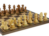 Chess Set - Sheesham/Boxwood German Knight on Ebony/Maple Chess Board