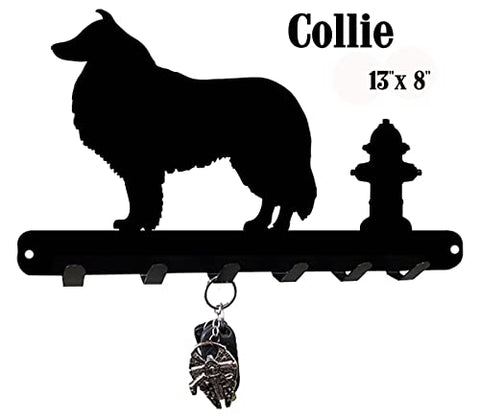 Collie Laser Cut Out Key Holder 8x13