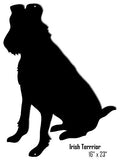 Irish Terrier Black Silhouette Laser Cut Out Sign 16x23