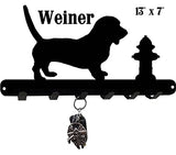 ArtFuzz Weiner Dog Laser Cut Out Key Holder 7x13