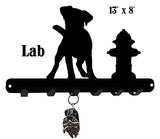 Lab Dog Laser Cut Out Key Holder 8x13