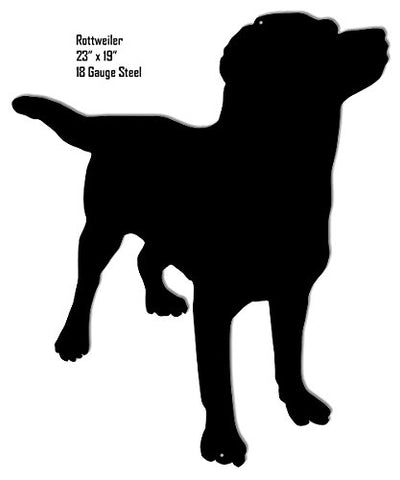 Animal Wall Art Rottweiler Silhouette Laser Cut Out Sign 19x23