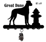 Great Dane Dog Laser Cut Out Key Holder 9x13