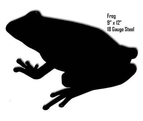 Frog Water Silhouette Laser Cut Out Sign 9x12