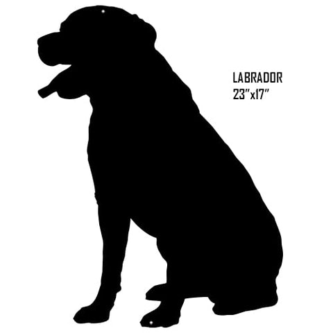 Laser Cut Out Labrador Retriever Dog Silhouette Sign 17x23