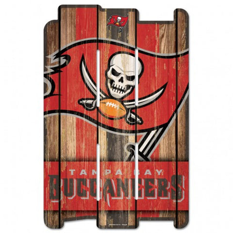 Tampa Bay Buccaneers Sign 11x17 Wood Fence Style