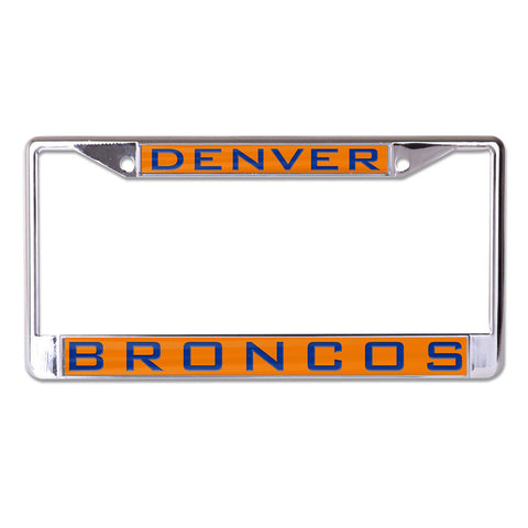 Denver Broncos License Plate Frame - Inlaid - Special Order