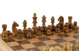 Chess Set - 3.75" Acaciawood/Boxwood pieces on Beechwood Chest