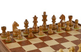 Chess Set - Walnut/Maple Chest and Single Weighted Chessmen