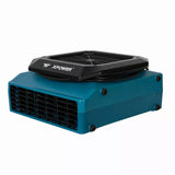 XPOWER PL-700A 1/3 HP 1050 CFM 3 Speed Low Profile Air Mover, Floor Fan, Carpet Dryer with Built-in Power Outlets