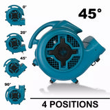 XPOWER CFM 3 Speed Air Mover, Carpet Dryer, Floor Fan, Blower - Pack Of: 1