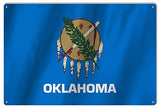 Oklahoma State Flag Reproduction Metal Sign 12x18