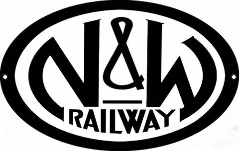 N&W Railway Sign 9x14 Oval