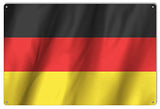 Germany Country Flag Reproduction Metal Sign 12x18