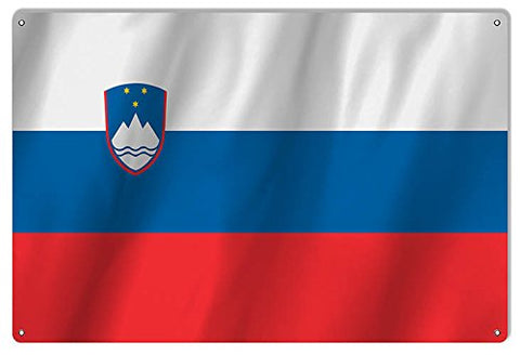 Slovania Country Flag Reproduction Metal Sign 12x18