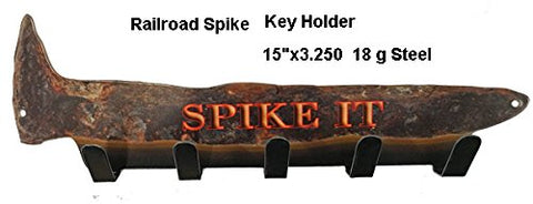 Railroad Spike Key Holder Laser Cut Out 3.25x15