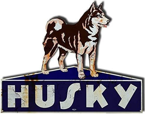 Husky Laser Cut Out Reproduction Garage Shop Metal Sign 17.5x22.5