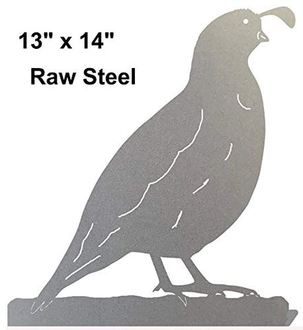 Quail Bird Laser Cut Out Raw Steel Metal Sign 13×14