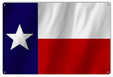 Texas State Flag Reproduction Metal Sign 12x18