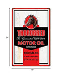 Thorobred Motor Oil Reproduction Garage Shop Metal Sign 16×24