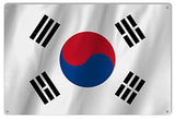 South Korea Country Flag Reproduction Metal Sign 12x18