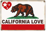 Reproduction State Of California Love Nostalgic Sign 12x18