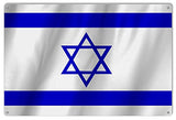 Israel Country Flag Reproduction Metal Sign 12x18