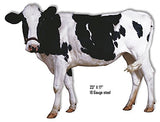 Side View Of Cow Animal Wall Art Laser Cut Out Sign 17x23