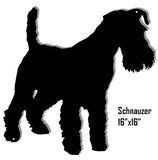 Schnauzer Silhouette Laser Cut Out Sign 16x16