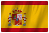 Spain Country Flag Reproduction Metal Sign 12x18