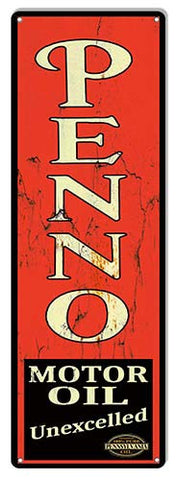 Peno Motor Oil Reproduction Garage Shop Metal Sign 6×18