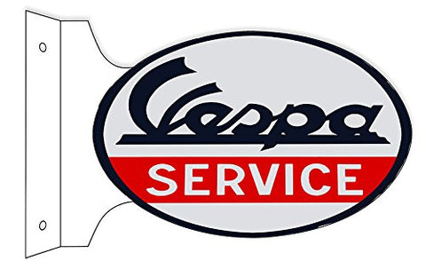 Vespa Service Flange Reproduction Garage Shop Sign 12x18 Oval